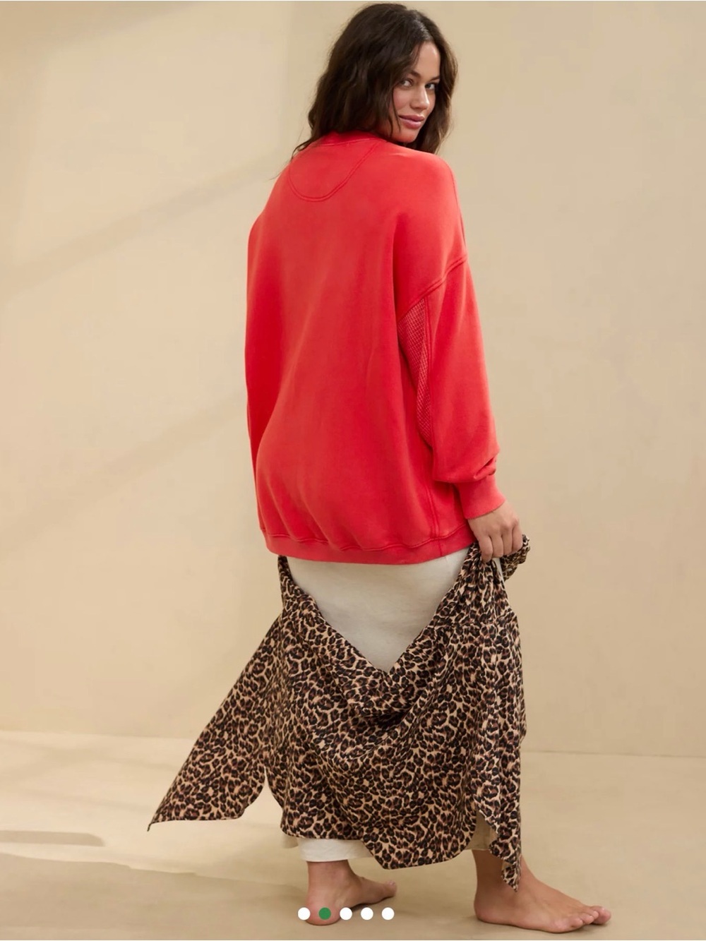 Aerie Getaway Sweatshirt Bright Red (XS) - Picture 2 of 13
